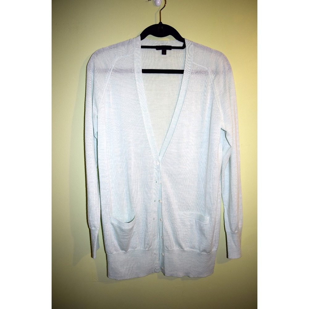 J.CREW CLASSIC MERINO WOOL LONG CARDIGAN mint